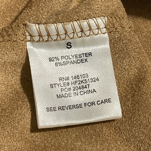 Hippie Rose Juniors' Faux-Suede Mini Skirt - Camel Tan, Size S, New - Picture 8 of 8